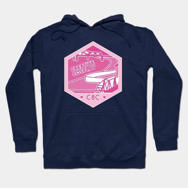 Pretty Pink C8Cosplay Logo Hoodie by C8Cosplay